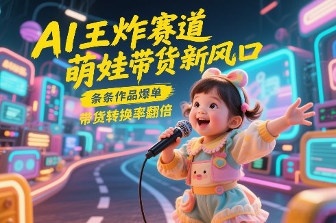 AI王炸赛道,萌娃带货新风口,条条作品爆单,带货转换率翻倍,核心逻辑拆解