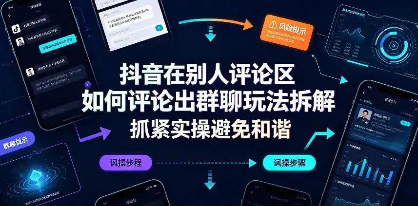 抖音在别人评论区如何评论出群聊玩法拆解，抓紧实操避免和谐-钱途社