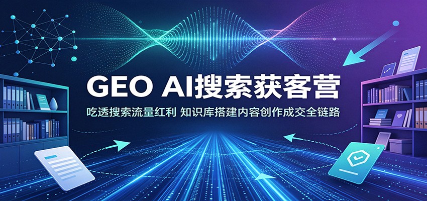 GEO AI搜索获客营：吃透搜索流量红利，知识库搭建内容创作成交全链路-钱途社