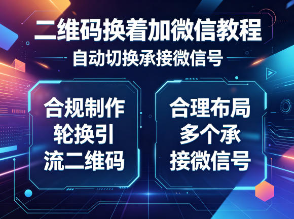 二维码换着加微信教程，自动切换承接微信号，合规制作轮换引流二维码，合理布局多个承接微信号-钱途社