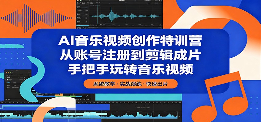 AI音乐视频创作特训营：从账号注册到剪辑成片，手把手玩转音乐视频-钱途社