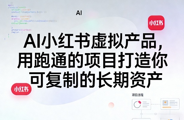 AI小红书虚拟产品，用跑通的项目打造你可复制的长期资产(更新)-钱途社