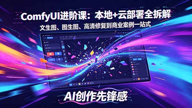 （18286期）SD-ComfyUI进阶课：本地+云部署全拆解，文生图、图生图、高清修复到商业案例一站式-钱途社