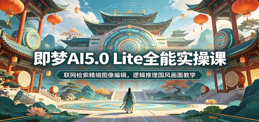 即梦AI5.0 Lite全能实操课：联网检索精细图像编辑，逻辑推理国风画面教学-钱途社