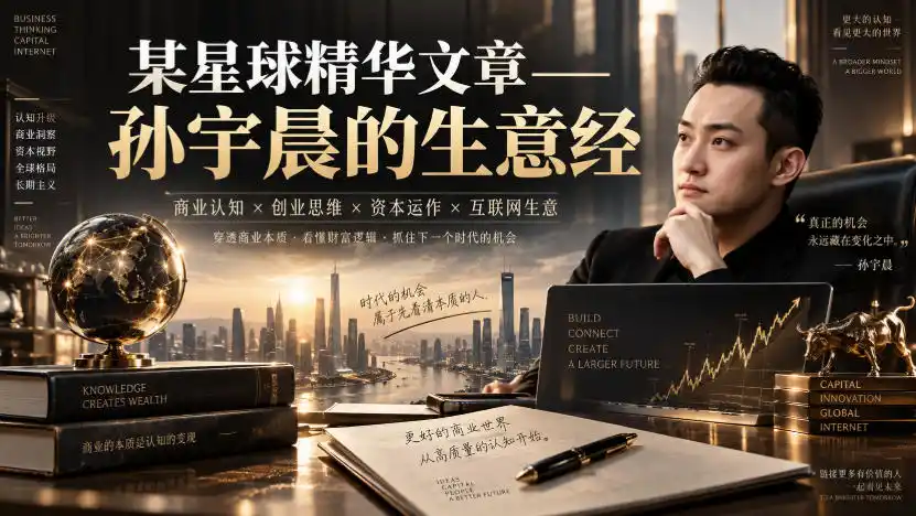 某星球精华文章——孙宇晨的生意经-钱途社
