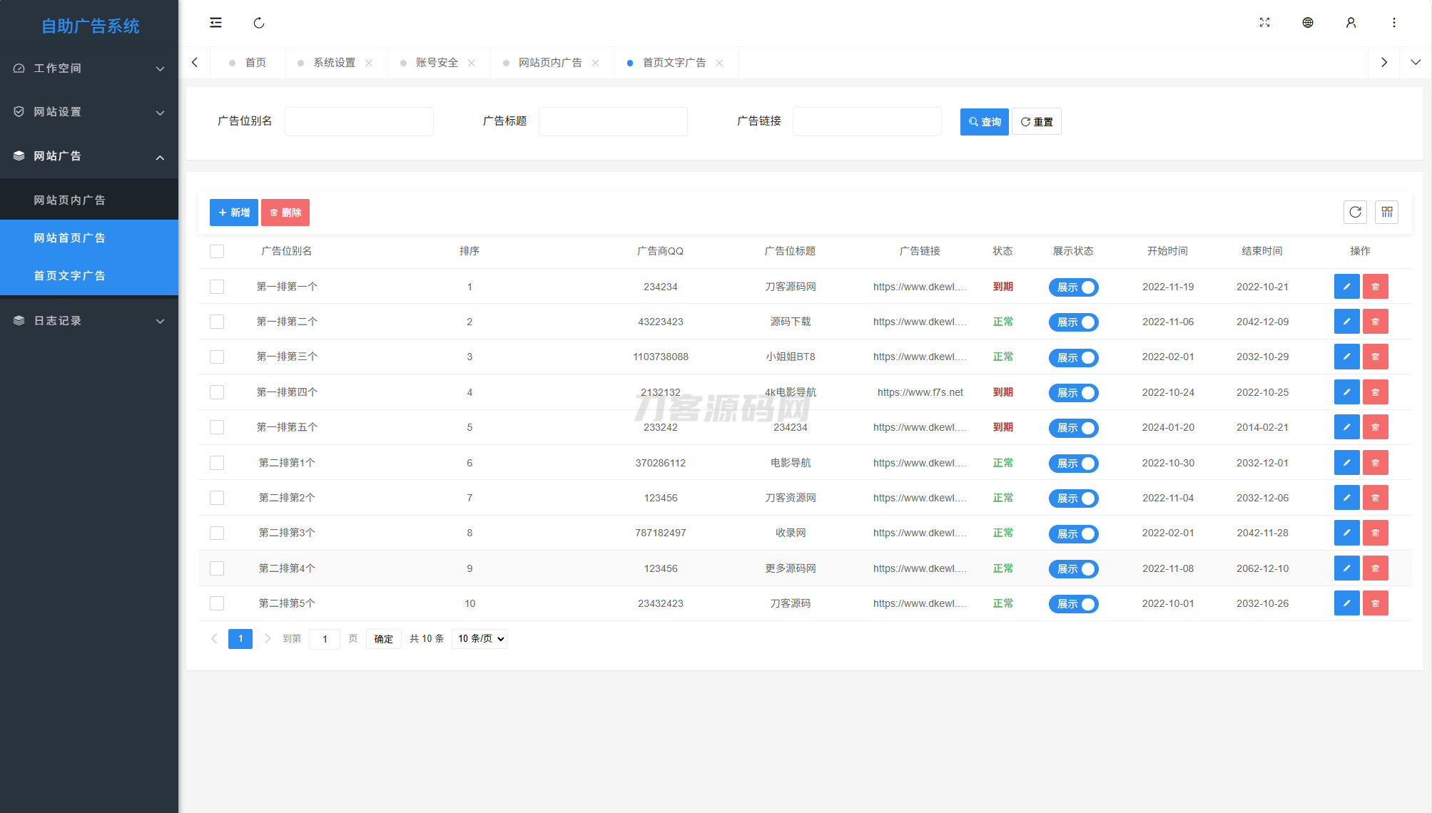 最新全开源版本 网站自助广告投放系统源码 附安装教程-钱途社