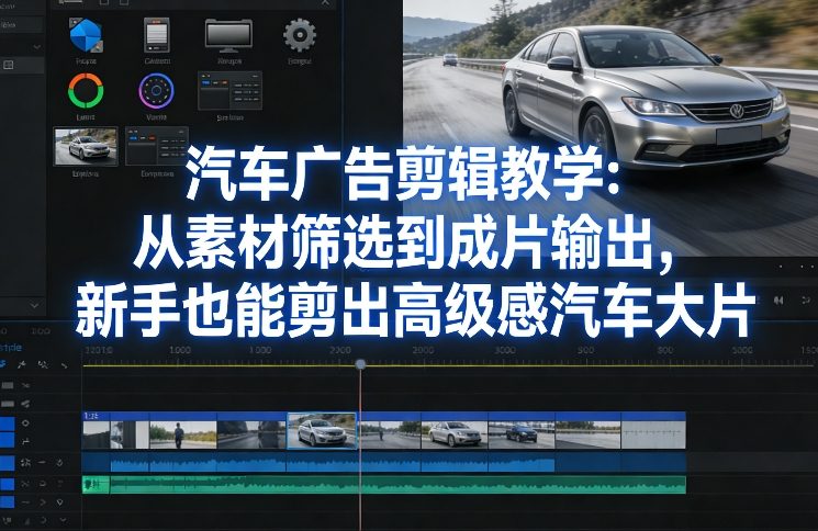 汽车广告剪辑教学：从素材筛选到成片输出，新手也能剪出高级感汽车大片-钱途社