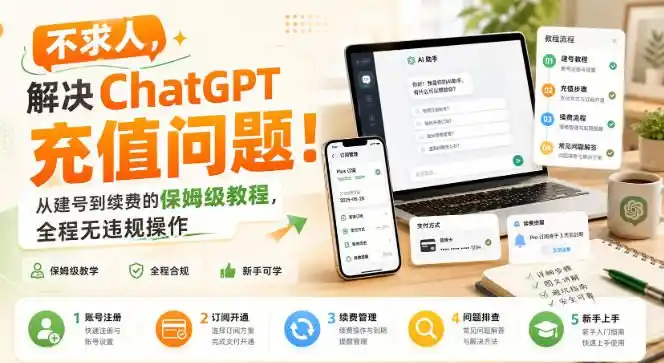 不求人，解决ChatGPT充值问题！从建号到续费的保姆级教程，全程无违规操作-钱途社