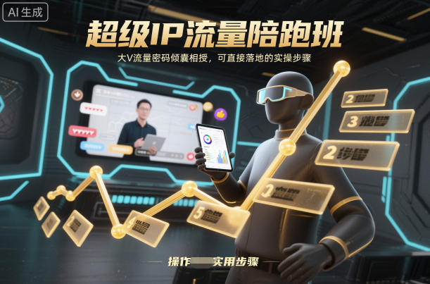 超级IP流量陪跑班，大V流量密码倾囊相授，可直接落地的实操步骤-钱途社